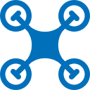 Icon of a drone used for land measure surveys